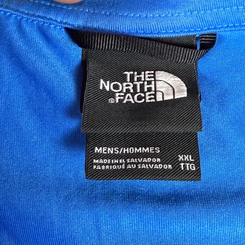 The North Face Mens XXL Blue Quarter Zip Long Sleeve Performance Pullover Shirt